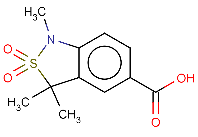 1,3,3-trimethyl-2,2-dioxo-1,3-dihydro-2lambda6,1-benzothiazole-5-carboxylic acid