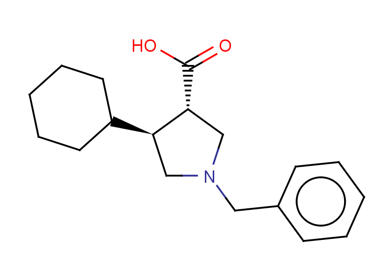 rac-(3R,4R)-1-benzyl-4-cyclohexylpyrrolidine-3-carboxylic acid, trans