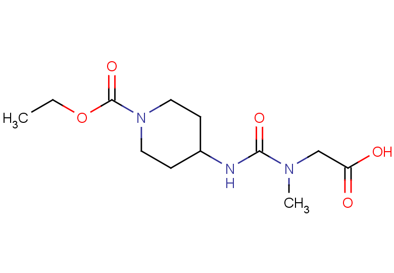 2-({[1-(ethoxycarbonyl)piperidin-4-yl]carbamoyl}(methyl)amino)acetic acid
