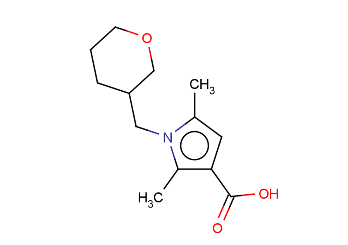 2,5-dimethyl-1-[(oxan-3-yl)methyl]-1H-pyrrole-3-carboxylic acid
