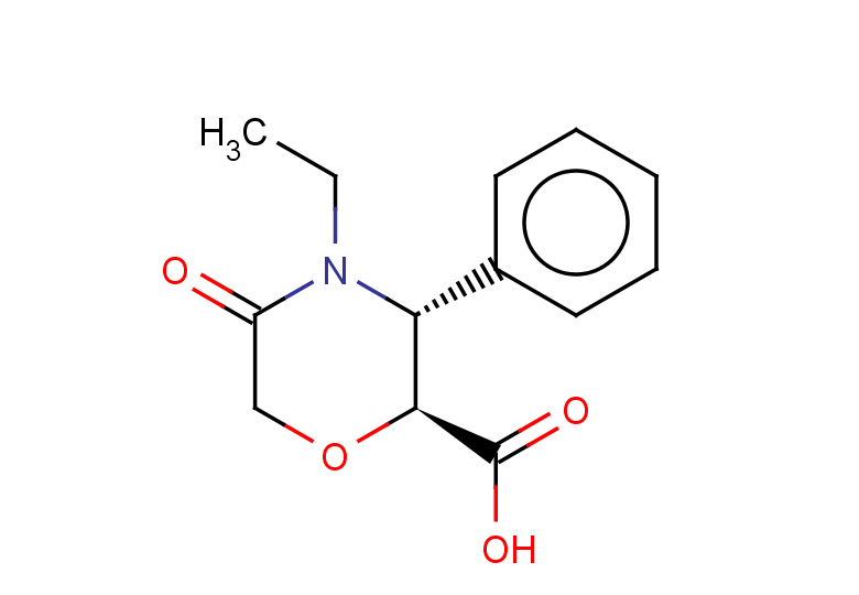 rac-(2R,3S)-4-ethyl-5-oxo-3-phenylmorpholine-2-carboxylic acid, trans