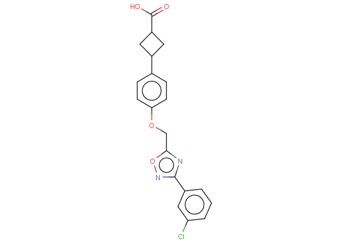 3-(4-{[3-(3-chlorophenyl)-1,2,4-oxadiazol-5-yl]methoxy}phenyl)cyclobutane-1-carboxylic acid, Mixture of diastereomers