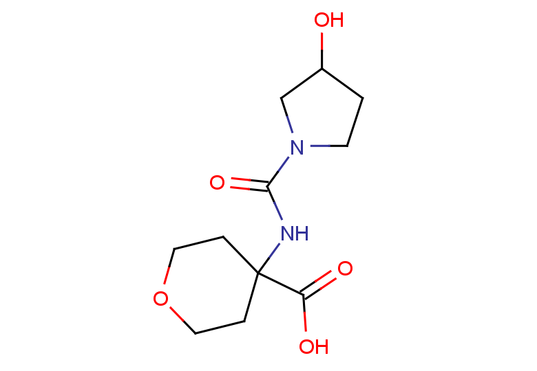 4-[(3-hydroxypyrrolidine-1-carbonyl)amino]oxane-4-carboxylic acid