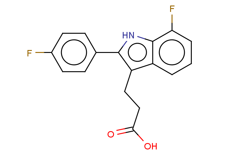 3-[7-fluoro-2-(4-fluorophenyl)-1H-indol-3-yl]propanoic acid