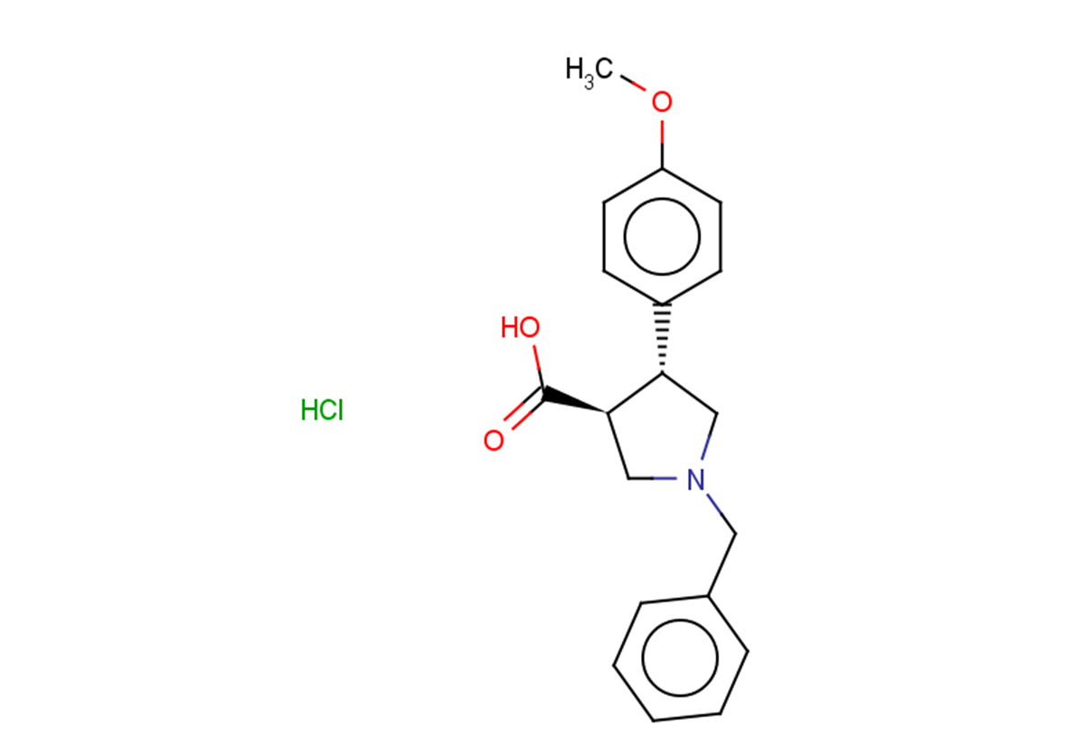 rac-(3R,4S)-1-benzyl-4-(4-methoxyphenyl)pyrrolidine-3-carboxylic acid hydrochloride, trans