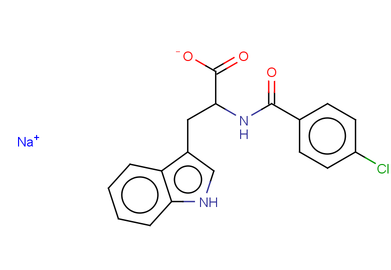 sodium 2-[(4-chlorophenyl)formamido]-3-(1H-indol-3-yl)propanoate