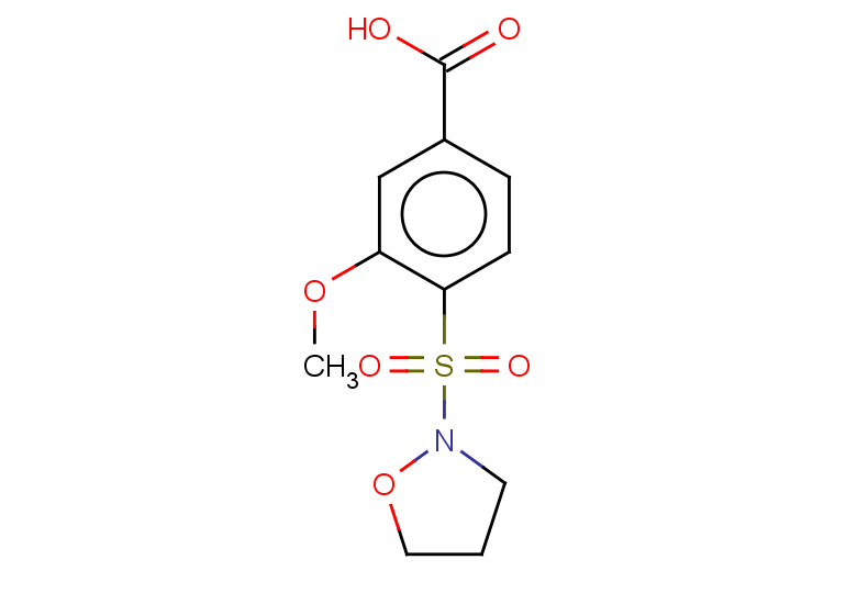 3-methoxy-4-(1,2-oxazolidine-2-sulfonyl)benzoic acid