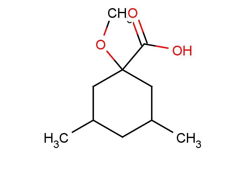 1-methoxy-3,5-dimethylcyclohexane-1-carboxylic acid, Mixture of diastereomers