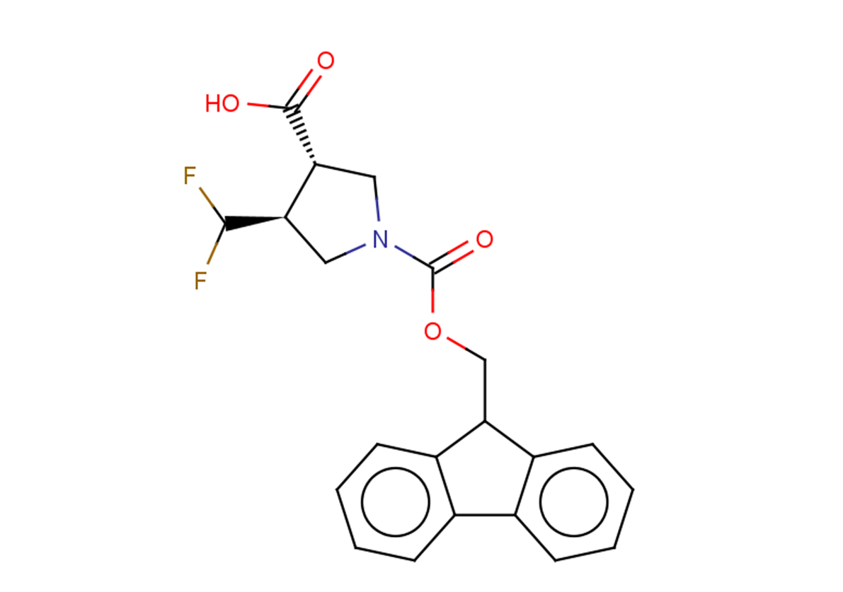 rac-(3R,4R)-4-(difluoromethyl)-1-{[(9H-fluoren-9-yl)methoxy]carbonyl}pyrrolidine-3-carboxylic acid, trans