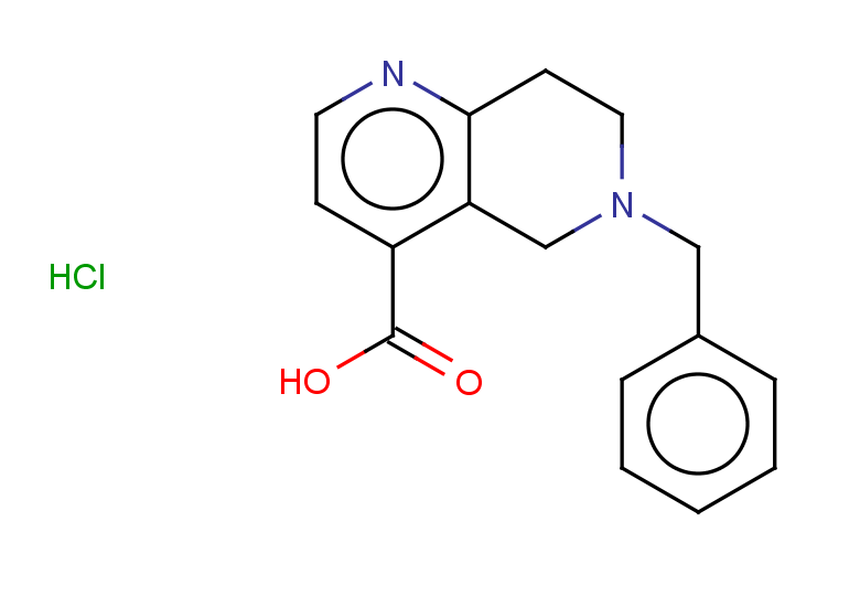 6-benzyl-5,6,7,8-tetrahydro-1,6-naphthyridine-4-carboxylic acid hydrochloride