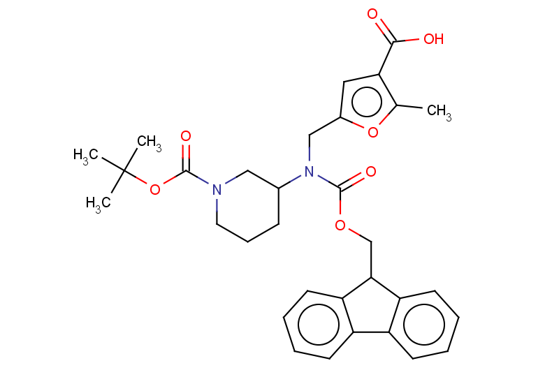 5-[({1-[(tert-butoxy)carbonyl]piperidin-3-yl}({[(9H-fluoren-9-yl)methoxy]carbonyl})amino)methyl]-2-methylfuran-3-carboxylic acid