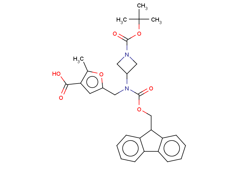 5-[({1-[(tert-butoxy)carbonyl]azetidin-3-yl}({[(9H-fluoren-9-yl)methoxy]carbonyl})amino)methyl]-2-methylfuran-3-carboxylic acid