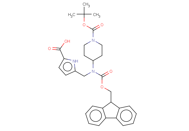 5-[({1-[(tert-butoxy)carbonyl]piperidin-4-yl}({[(9H-fluoren-9-yl)methoxy]carbonyl})amino)methyl]-1H-pyrrole-2-carboxylic acid