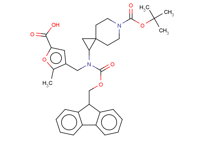 4-[({6-[(tert-butoxy)carbonyl]-6-azaspiro[2.5]octan-1-yl}({[(9H-fluoren-9-yl)methoxy]carbonyl})amino)methyl]-5-methylfuran-2-carboxylic acid