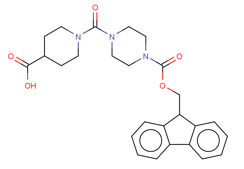 1-{4-[(9H-fluoren-9-ylmethoxy)carbonyl]piperazine-1-carbonyl}piperidine-4-carboxylic acid
