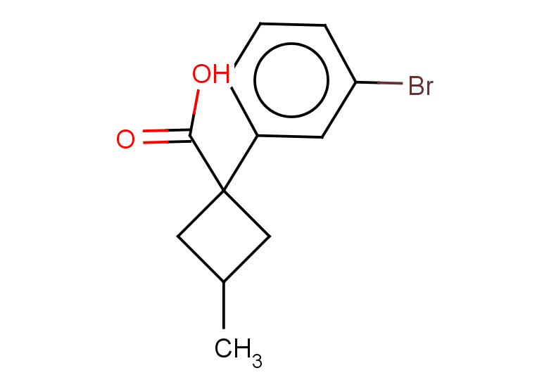 1-(3-bromophenyl)-3-methylcyclobutane-1-carboxylic acid, Mixture of diastereomers