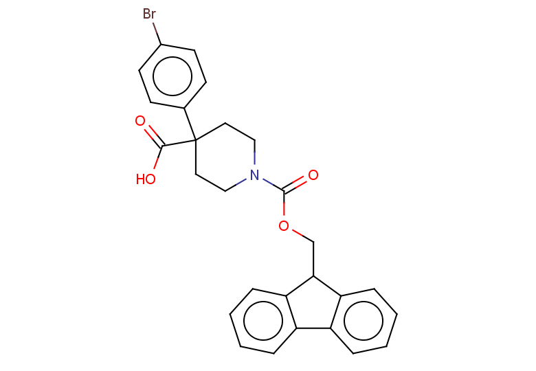 4-(4-bromophenyl)-1-{[(9H-fluoren-9-yl)methoxy]carbonyl}piperidine-4-carboxylic acid