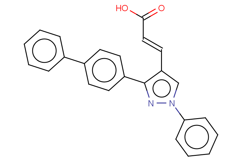 (2E)-3-[1-phenyl-3-(4-phenylphenyl)-1H-pyrazol-4-yl]prop-2-enoic acid