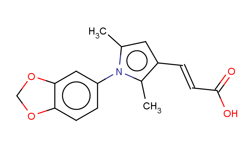 (2E)-3-[1-(1,3-dioxaindan-5-yl)-2,5-dimethyl-1H-pyrrol-3-yl]prop-2-enoic acid