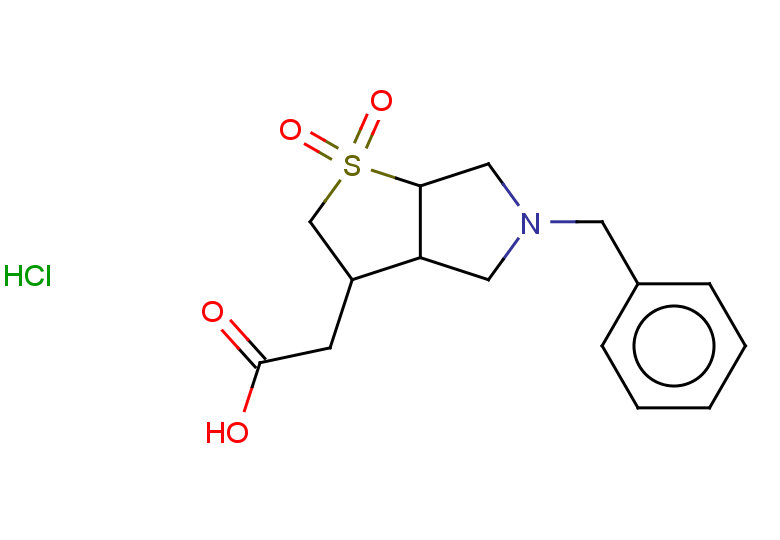 2-{5-benzyl-1,1-dioxo-hexahydro-2H-1lambda6-thieno[2,3-c]pyrrol-3-yl}acetic acid hydrochloride, Mixture of diastereomers