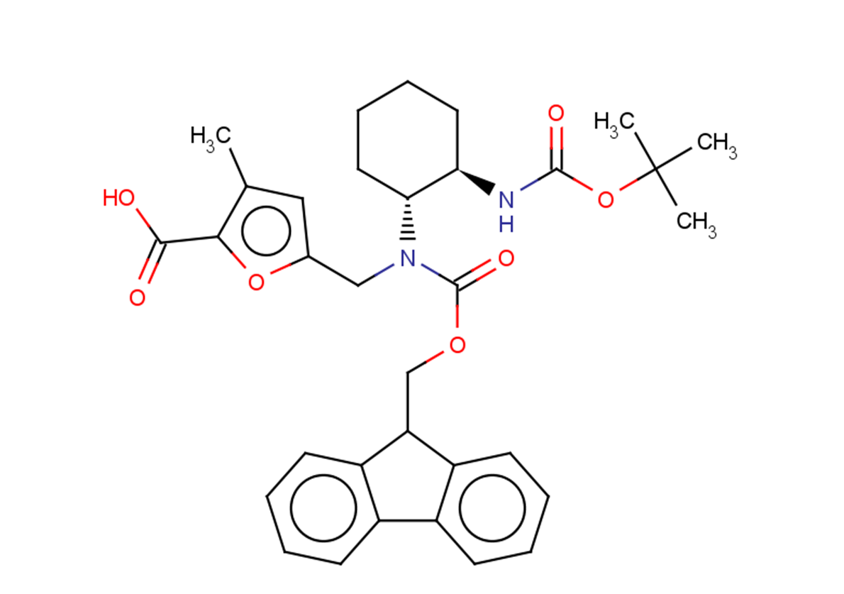 rac-5-({[(1R,2R)-2-{[(tert-butoxy)carbonyl]amino}cyclohexyl]({[(9H-fluoren-9-yl)methoxy]carbonyl})amino}methyl)-3-methylfuran-2-carboxylic acid, trans