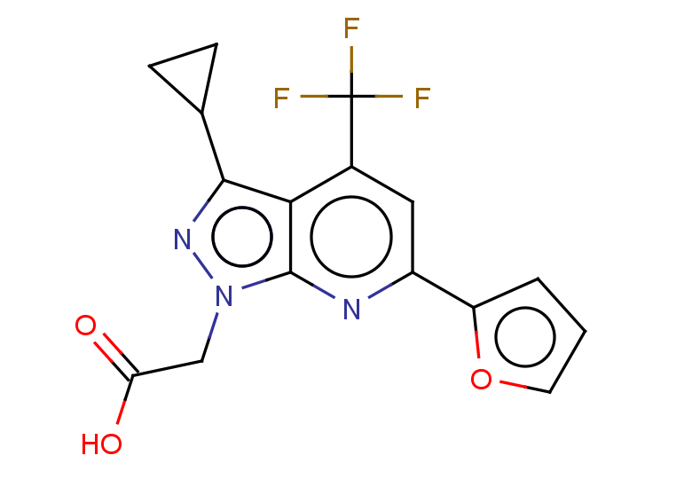 2-[3-cyclopropyl-6-(furan-2-yl)-4-(trifluoromethyl)-1H-pyrazolo[3,4-b]pyridin-1-yl]acetic acid