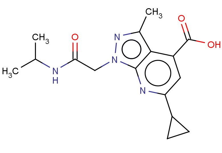 6-cyclopropyl-3-methyl-1-{[(propan-2-yl)carbamoyl]methyl}-1H-pyrazolo[3,4-b]pyridine-4-carboxylic acid