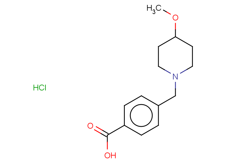 4-[(4-methoxypiperidin-1-yl)methyl]benzoic acid hydrochloride