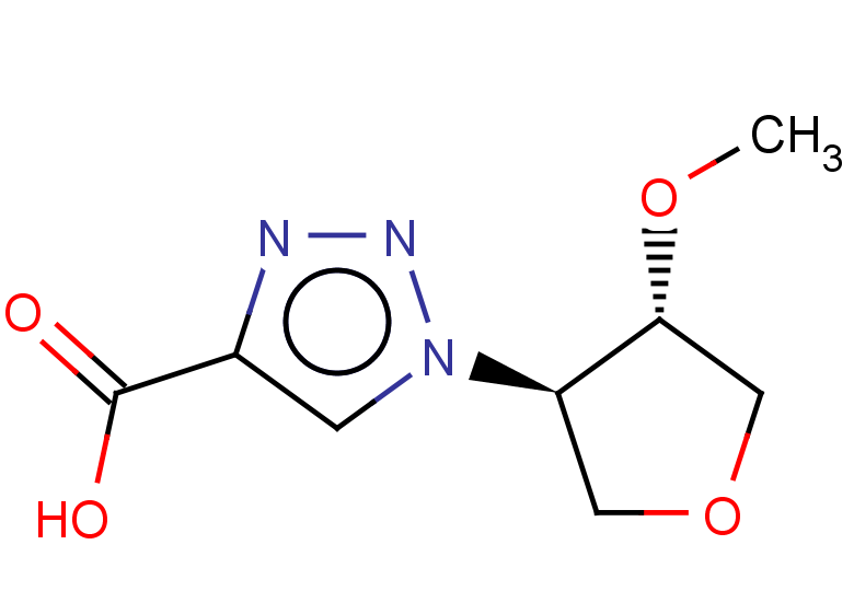 rac-1-[(3R,4S)-4-methoxyoxolan-3-yl]-1H-1,2,3-triazole-4-carboxylic acid, trans