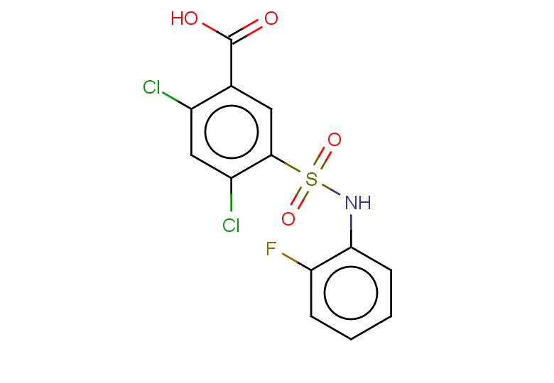 2,4-dichloro-5-[(2-fluorophenyl)sulfamoyl]benzoic acid