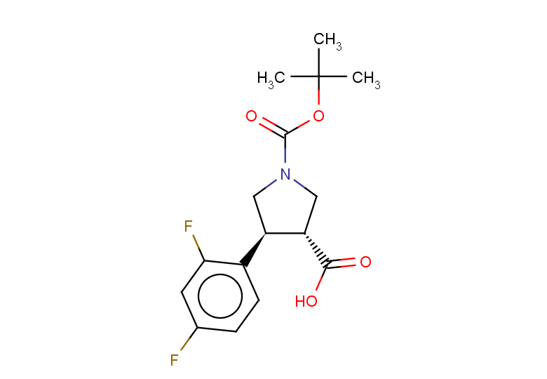 1-[(tert-butoxy)carbonyl]-4-(2,4-difluorophenyl)pyrrolidine-3-carboxylic acid, trans