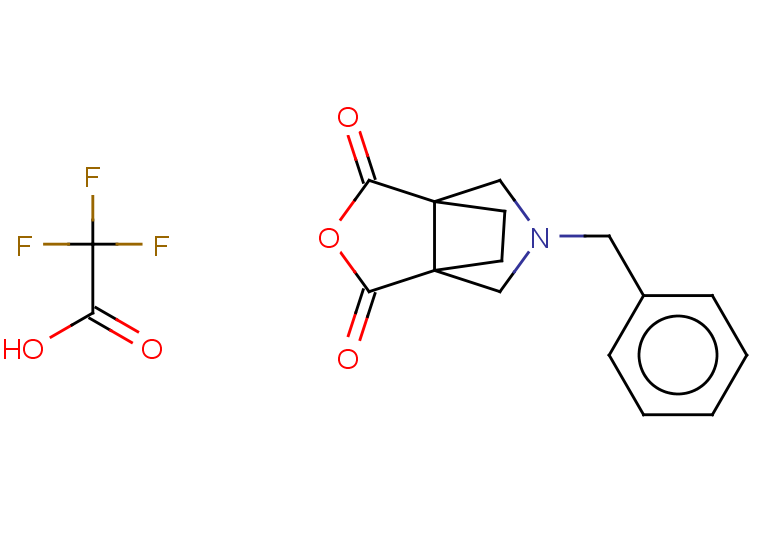 7-benzyl-3-oxa-7-azatricyclo[3.3.2.0,1,5]decane-2,4-dione, trifluoroacetic acid