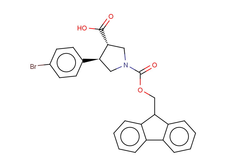rac-(3R,4S)-4-(4-bromophenyl)-1-{[(9H-fluoren-9-yl)methoxy]carbonyl}pyrrolidine-3-carboxylic acid, trans