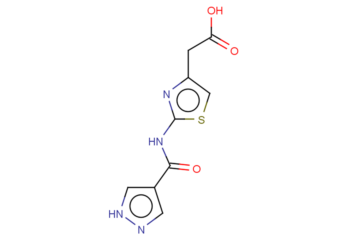 2-[2-(1H-pyrazole-4-amido)-1,3-thiazol-4-yl]acetic acid