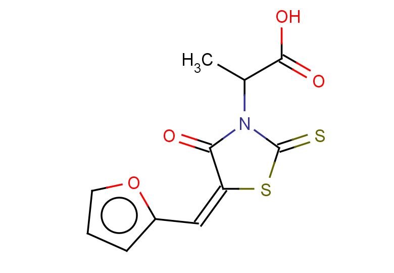 2-[(5E)-5-[(furan-2-yl)methylidene]-4-oxo-2-sulfanylidene-1,3-thiazolidin-3-yl]propanoic acid