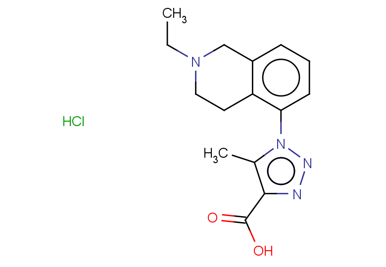 1-(2-ethyl-1,2,3,4-tetrahydroisoquinolin-5-yl)-5-methyl-1H-1,2,3-triazole-4-carboxylic acid hydrochloride