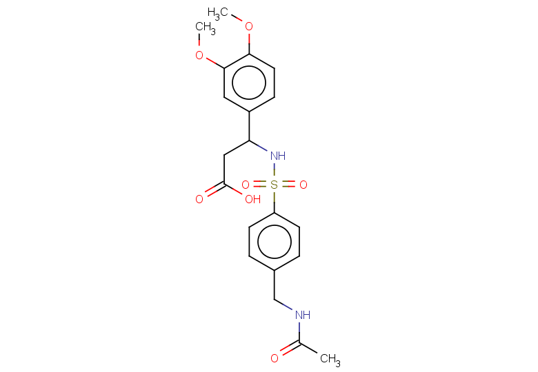 3-(3,4-dimethoxyphenyl)-3-[4-(acetamidomethyl)benzenesulfonamido]propanoic acid