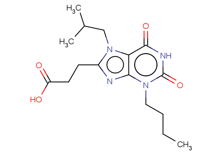 3-[3-butyl-7-(2-methylpropyl)-2,6-dioxo-2,3,6,7-tetrahydro-1H-purin-8-yl]propanoic acid