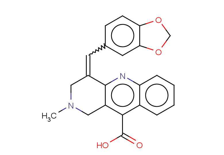4-(1,3-dioxaindan-5-ylmethylidene)-2-methyl-1H,2H,3H,4H-benzo[b]1,6-naphthyridine-10-carboxylic acid