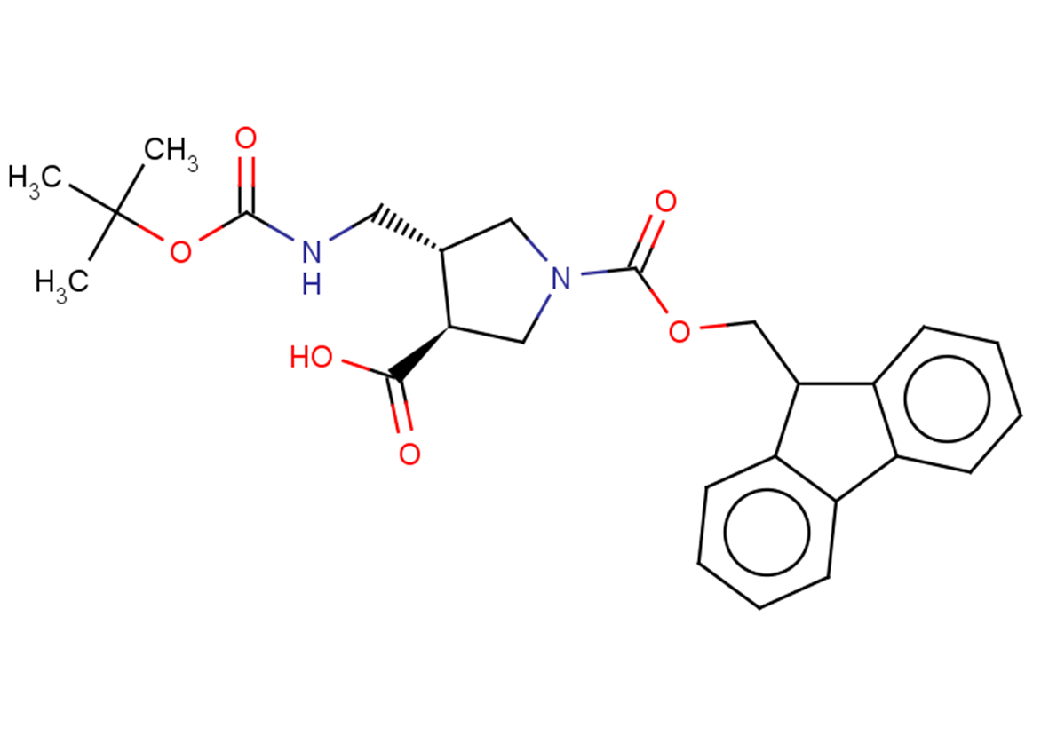 rac-(3R,4S)-4-({[(tert-butoxy)carbonyl]amino}methyl)-1-{[(9H-fluoren-9-yl)methoxy]carbonyl}pyrrolidine-3-carboxylic acid, trans
