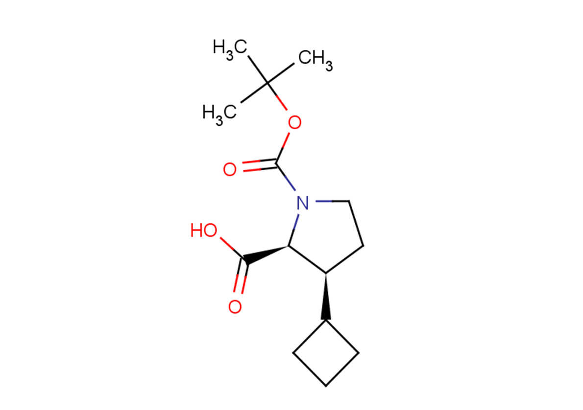 rac-(2R,3R)-1-[(tert-butoxy)carbonyl]-3-cyclobutylpyrrolidine-2-carboxylic acid, cis