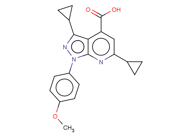 3,6-dicyclopropyl-1-(4-methoxyphenyl)-1H-pyrazolo[3,4-b]pyridine-4-carboxylic acid