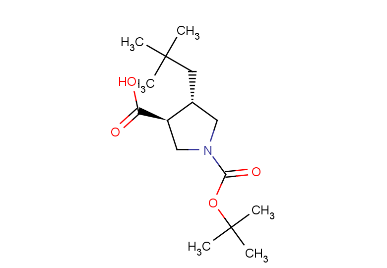 rac-(3R,4R)-1-[(tert-butoxy)carbonyl]-4-(2,2-dimethylpropyl)pyrrolidine-3-carboxylic acid, trans