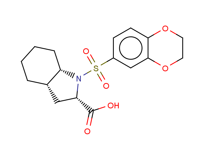 (2S,3aS,7aS)-1-(2,3-dihydro-1,4-benzodioxine-6-sulfonyl)-octahydro-1H-indole-2-carboxylic acid