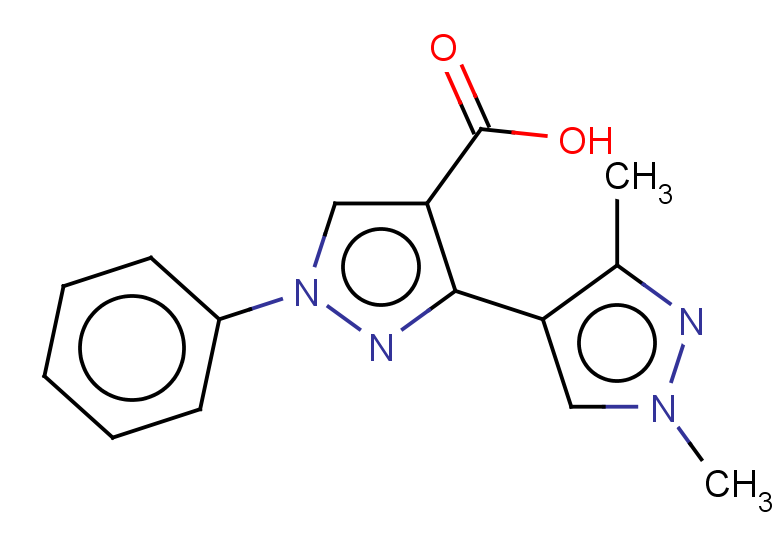 3-(1,3-dimethyl-1H-pyrazol-4-yl)-1-phenyl-1H-pyrazole-4-carboxylic acid