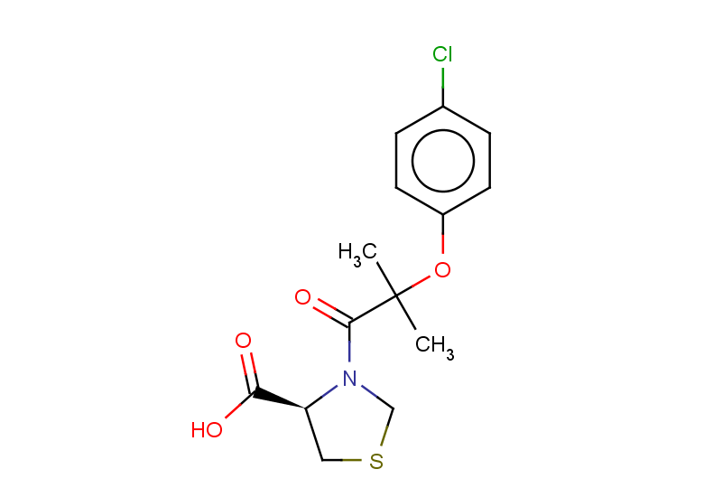 (4R)-3-[2-(4-chlorophenoxy)-2-methylpropanoyl]-1,3-thiazolidine-4-carboxylic acid