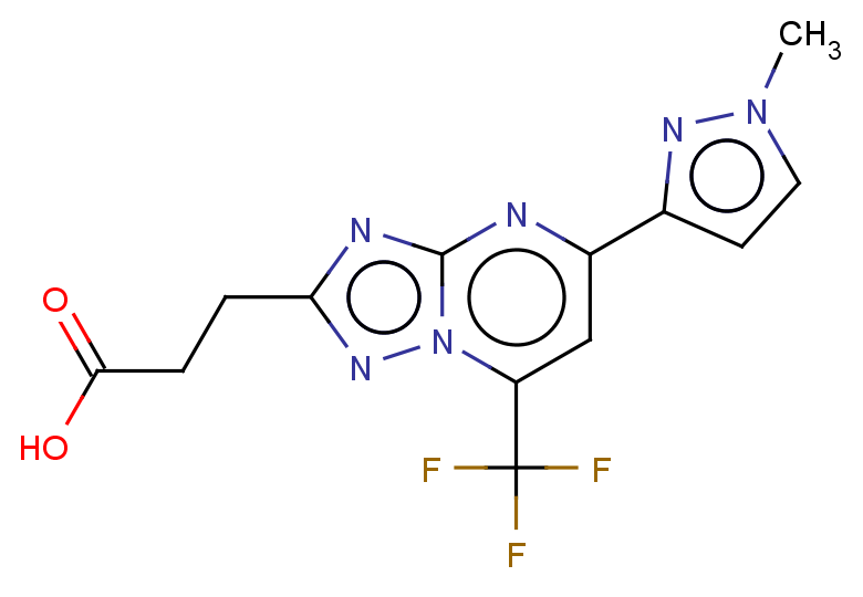 3-[5-(1-methyl-1H-pyrazol-3-yl)-7-(trifluoromethyl)-[1,2,4]triazolo[1,5-a]pyrimidin-2-yl]propanoic acid