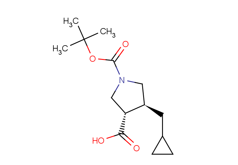 rac-(3R,4R)-1-[(tert-butoxy)carbonyl]-4-(cyclopropylmethyl)pyrrolidine-3-carboxylic acid, trans