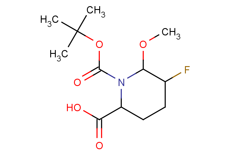 1-[(tert-butoxy)carbonyl]-5-fluoro-6-methoxypiperidine-2-carboxylic acid, Mixture of diastereomers