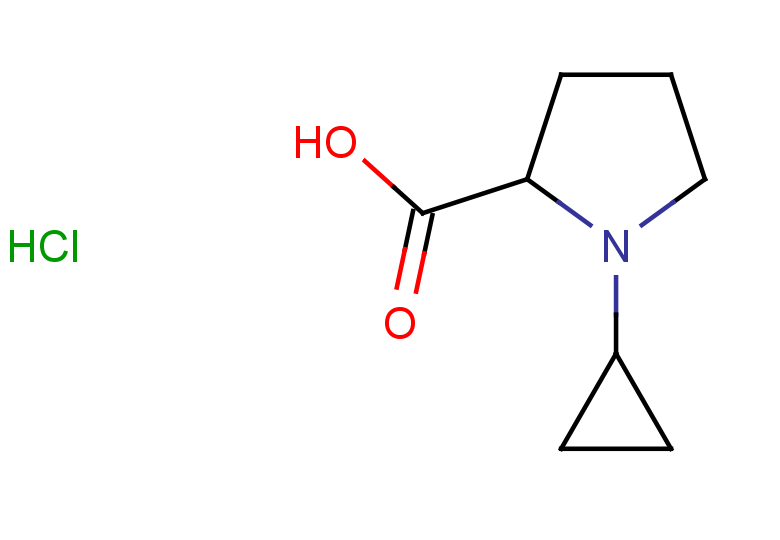 1-cyclopropylpyrrolidine-2-carboxylic acid hydrochloride